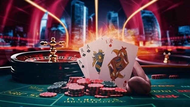 Live Texas Hold'em Bonus table with professional croupier dealing cards